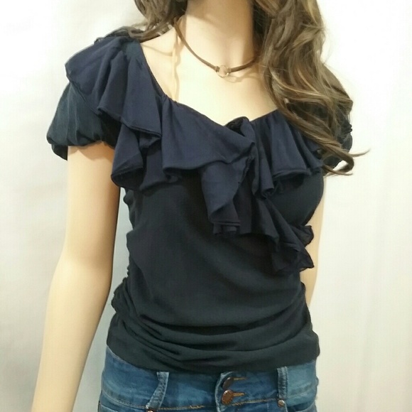 ralph lauren ruffle top